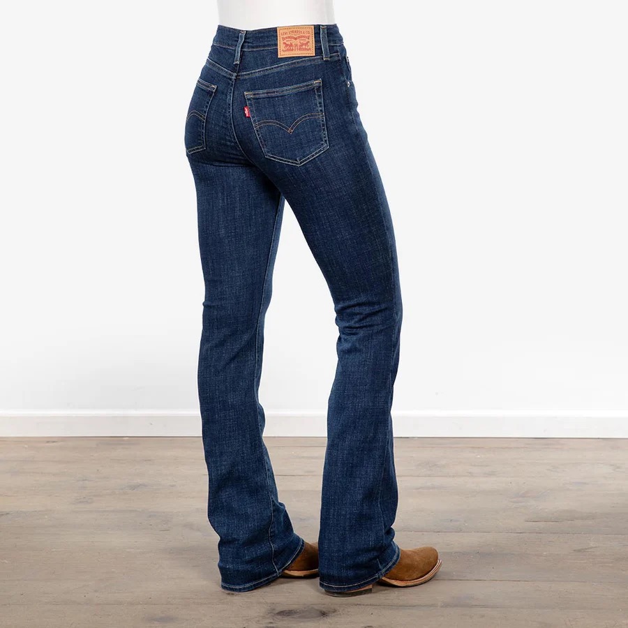Levis 725 High Rise Bootcut Womens Dark Indigo Jeans